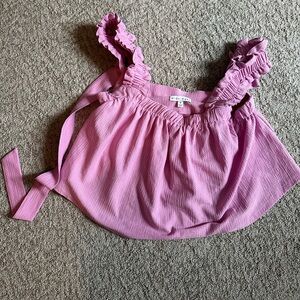 Pink Tie Back Blouse